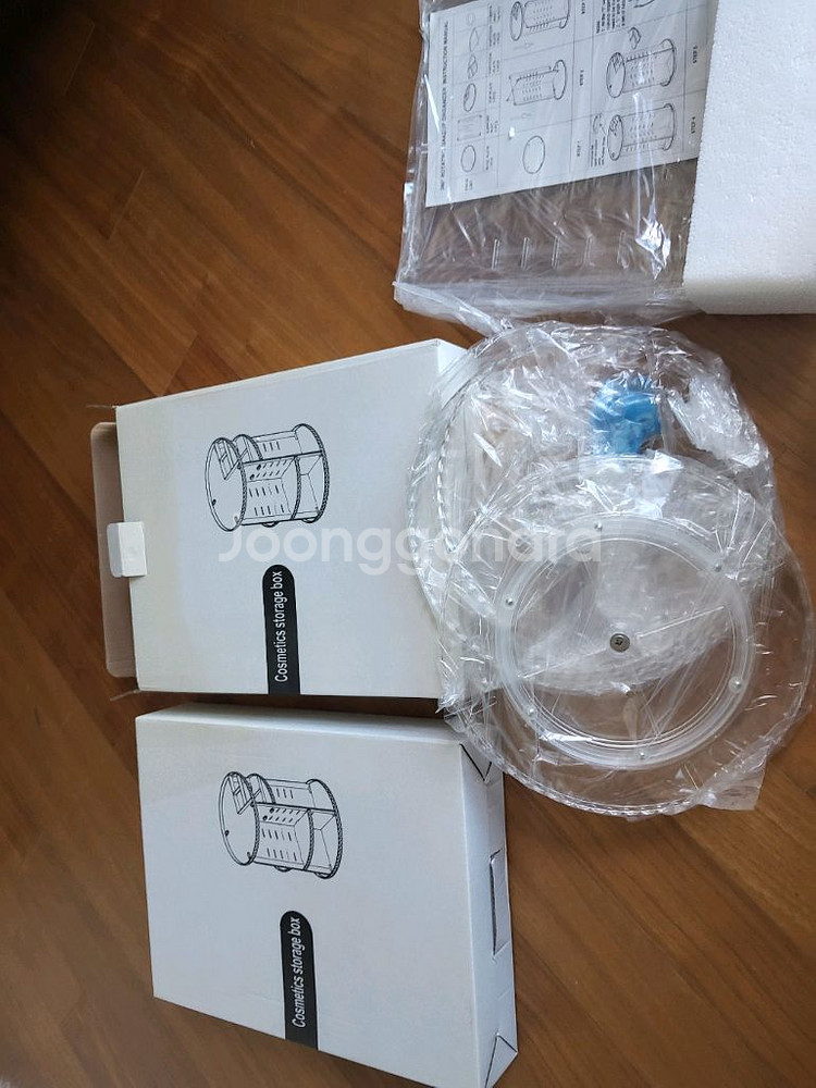 회전식 투명 화장품정리대 4개--4