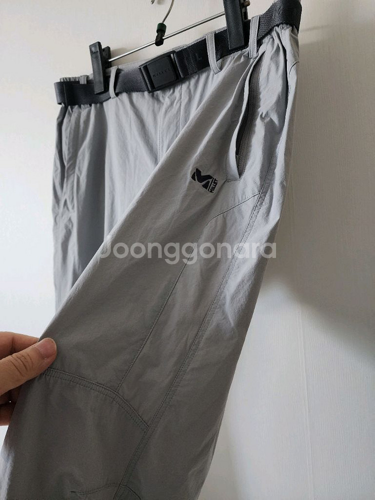 밀레 남성 7부 바지 회색 84--1