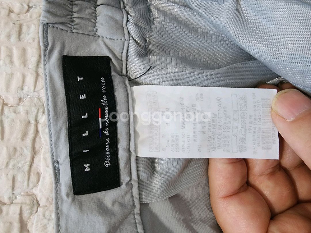 밀레 남성 7부 바지 회색 84--3