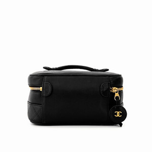 샤넬 여성 CC 베니티 메이크업 파우치 토트백 금장블랙