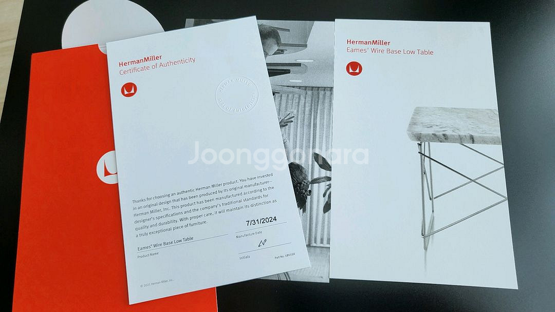 허먼밀러 임스 로우테이블(블랙/크롬) 새상품--7