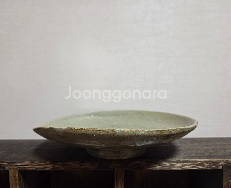 고미술품 고려청자 찌글이 청자접시--0