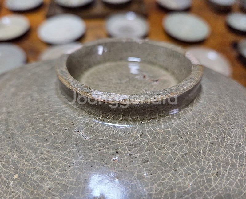 고미술품 고려청자 찌글이 청자접시--5