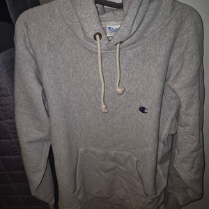 챔피온 리버스위브 115 블루택 루즈핏 후드 티셔츠