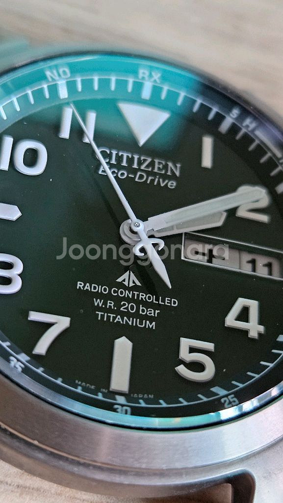 시티즌 PMD56 녹판 에코드라이브 티타늄 시계--5