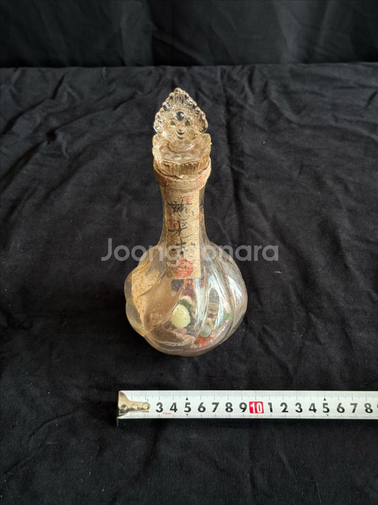 [골동품] 연대감 깊은 밀봉 유리 수정 사리함 사리병--8