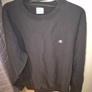 챔피온 리버스위브 블루택 루즈핏 스웨트셔츠 블랙 XL