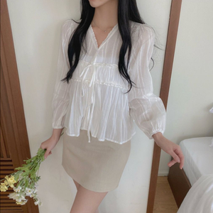 코튼 블라우스 아방핏