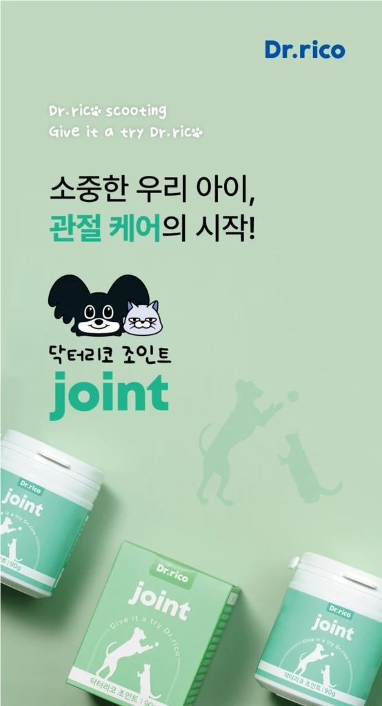 강아지 관절 영양제 - 닥터리코 조인트 (슬개골 디스크 이미지