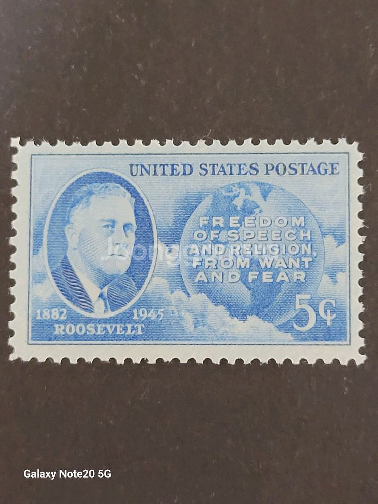 (미국우표) 1945년 제32대 루즈벨트대통령기념 우표--2