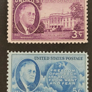 (미국우표) 1945년 제32대 루즈벨트대통령기념 우표