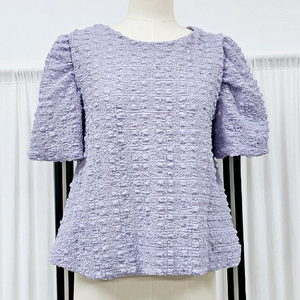 (새상품)시어서커 퍼프 블라우스 벌룬 A라인 여름블라