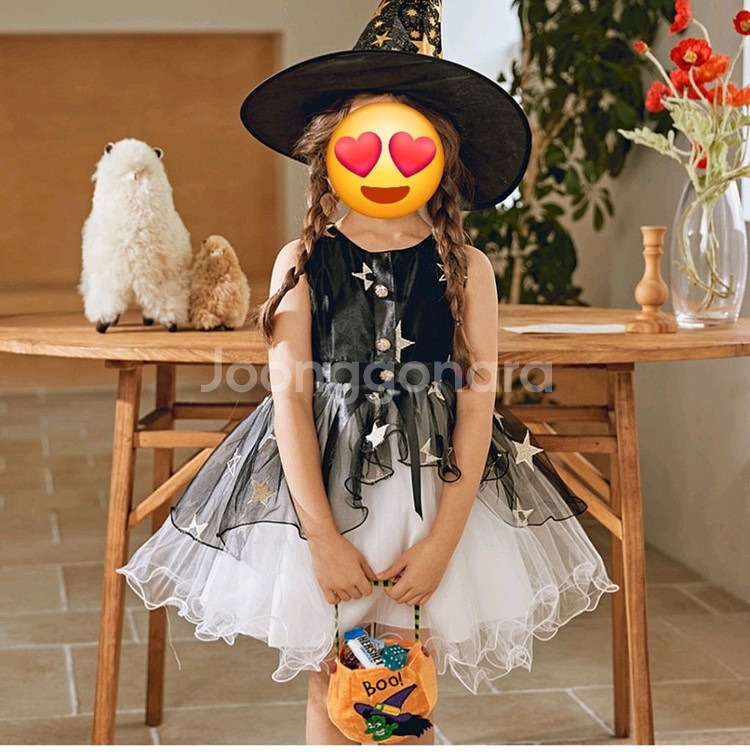 여아 할로윈 원피스 + 모자 120 사이즈--0