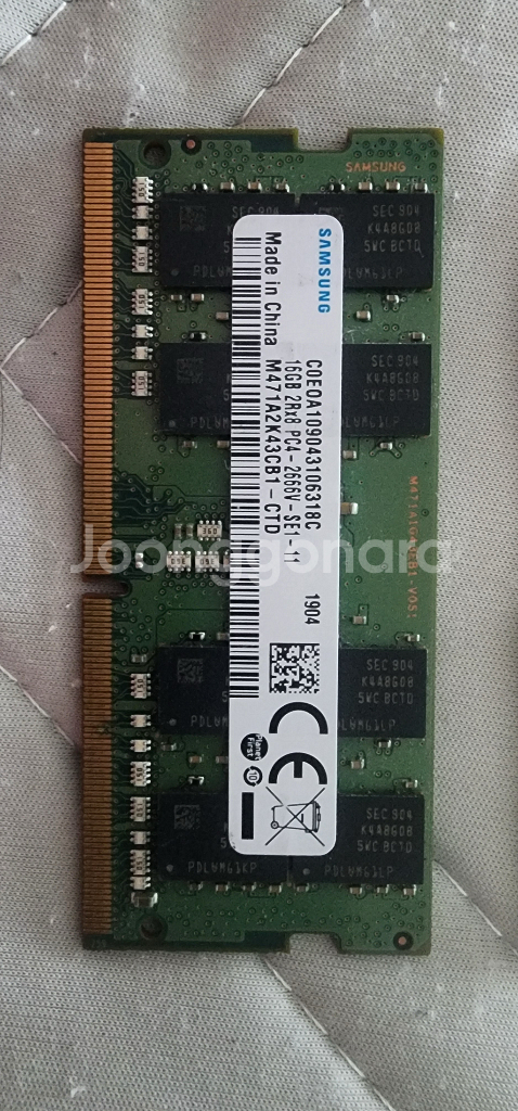 삼성 노트북용 DDR4 2666MHz 16GB 2개--1