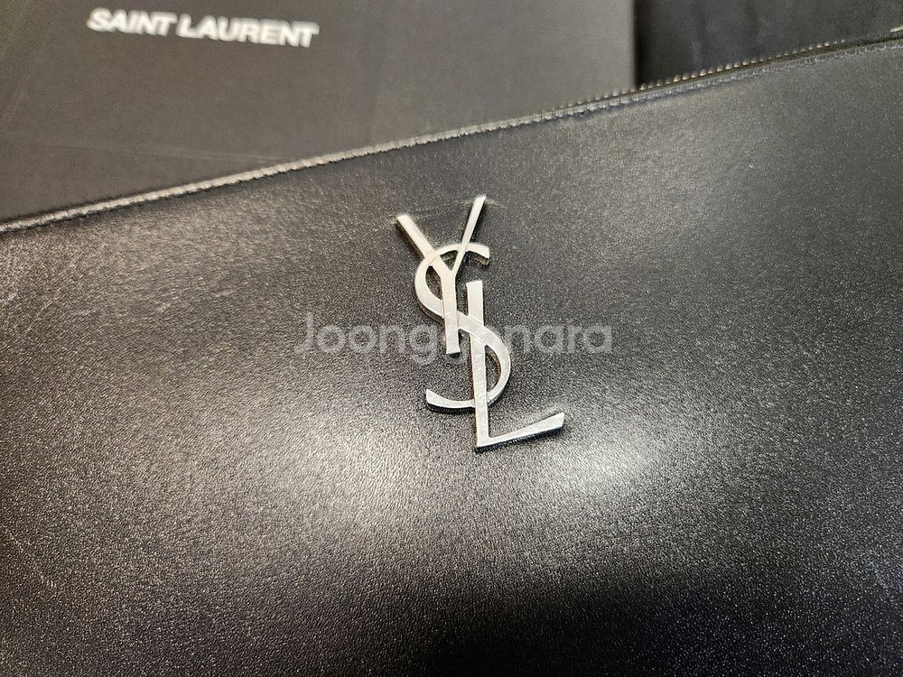 생로랑 YSL 로고 블랙 클러치백(정품)--3
