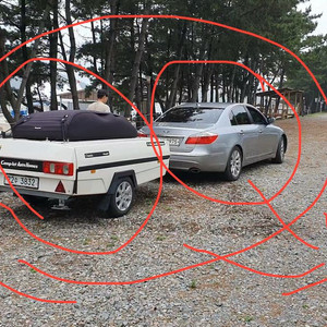 캠핑 트레일러 + 제네시스 차량 두개 합쳐서 490만