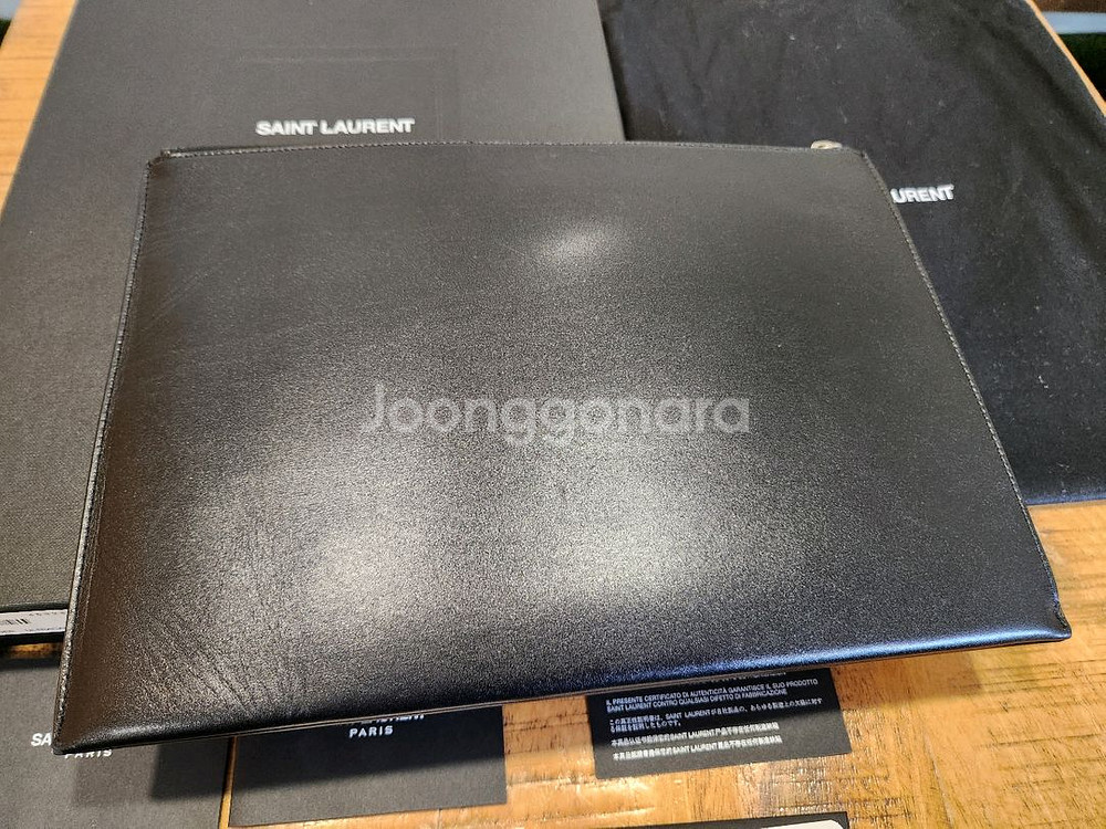 생로랑 YSL 로고 블랙 클러치백(정품)--8