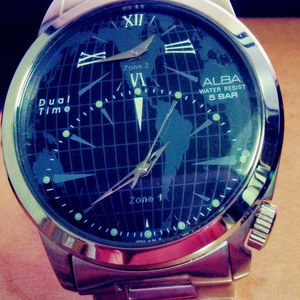 알바 듀얼타임 손목시계