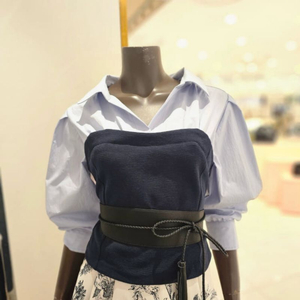 파슨스 탑 블라우스 (스카이 블루, 새상품)