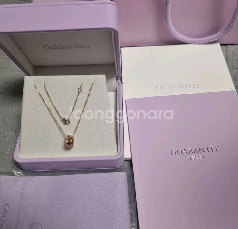 골든듀 듀이터널스 파베 18k 다이아목걸이(--1