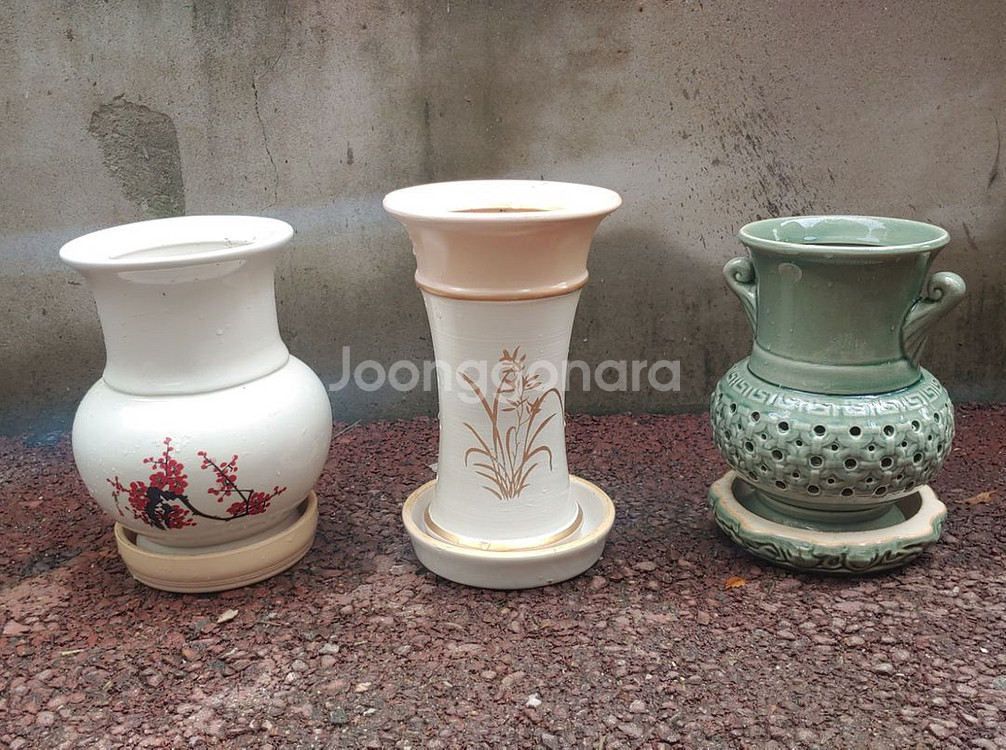 상태 좋은 난 화분 3개 (일괄)--0