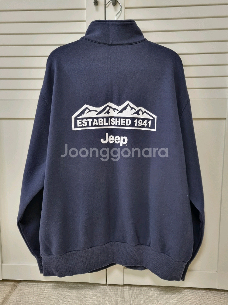 JEEP 반집업 맨투맨.105(XL). 네이비--1