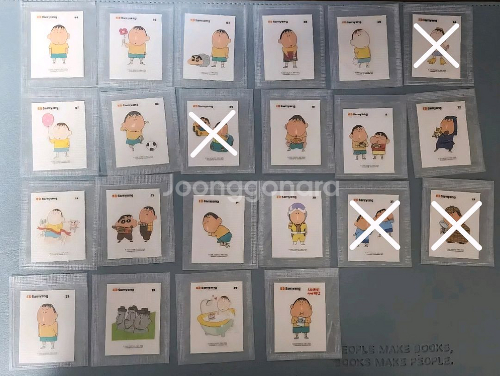 삼양 맹구짱구띠부씰 교환 및 판매합니다.--0