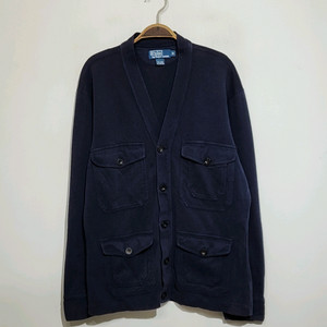 (L) 랄프로렌 폴로 가디건 네이비 포켓 브이넥 캐주얼
