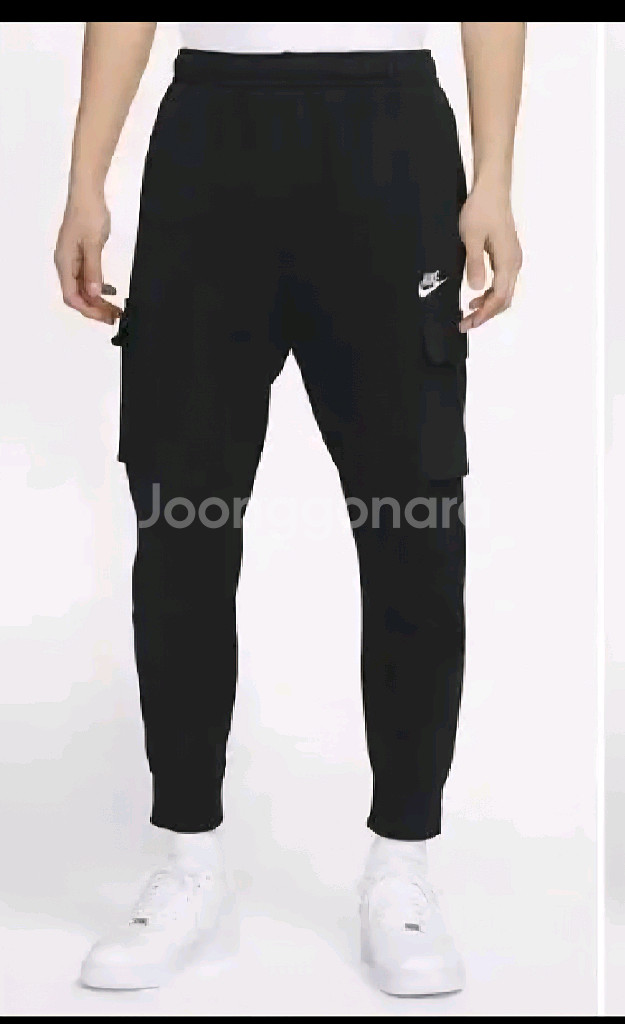 정품)나이키블랙카고조거팬츠L--0