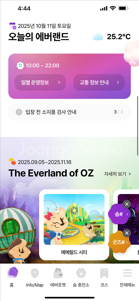 에버랜드 오후 이용권 3매 D구간 주말가능--0