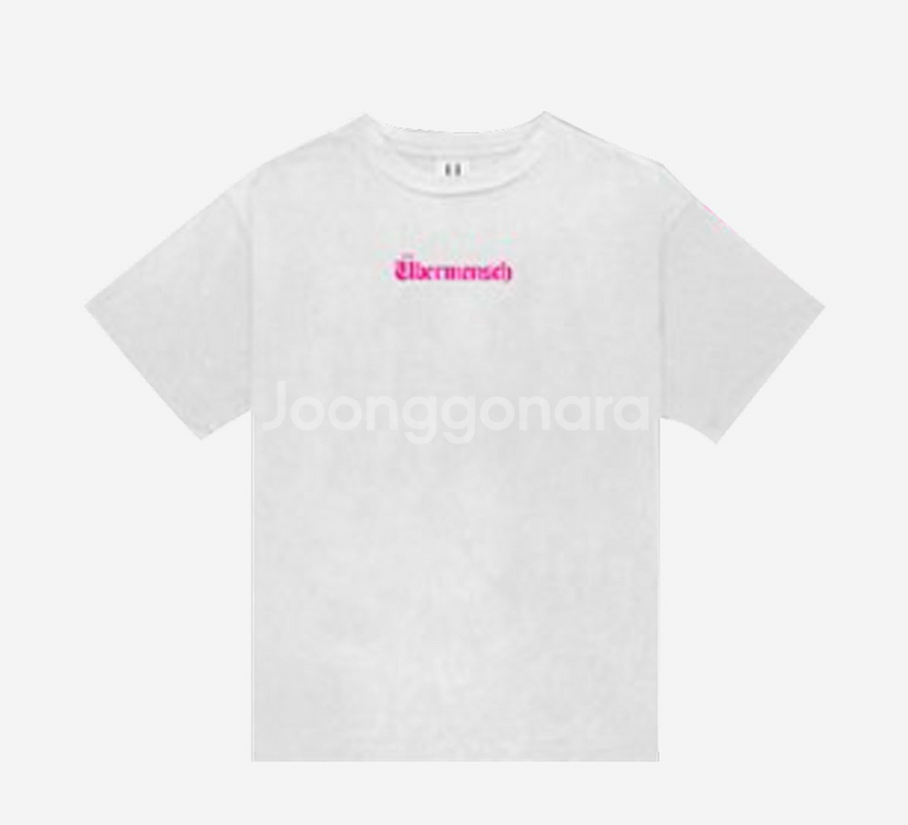 M 지드래곤 지디 권지용 위버멘쉬 반팔 티셔츠 화이트--1