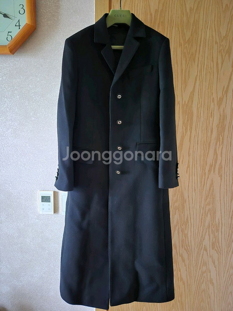 구찌 울 롱코트--0