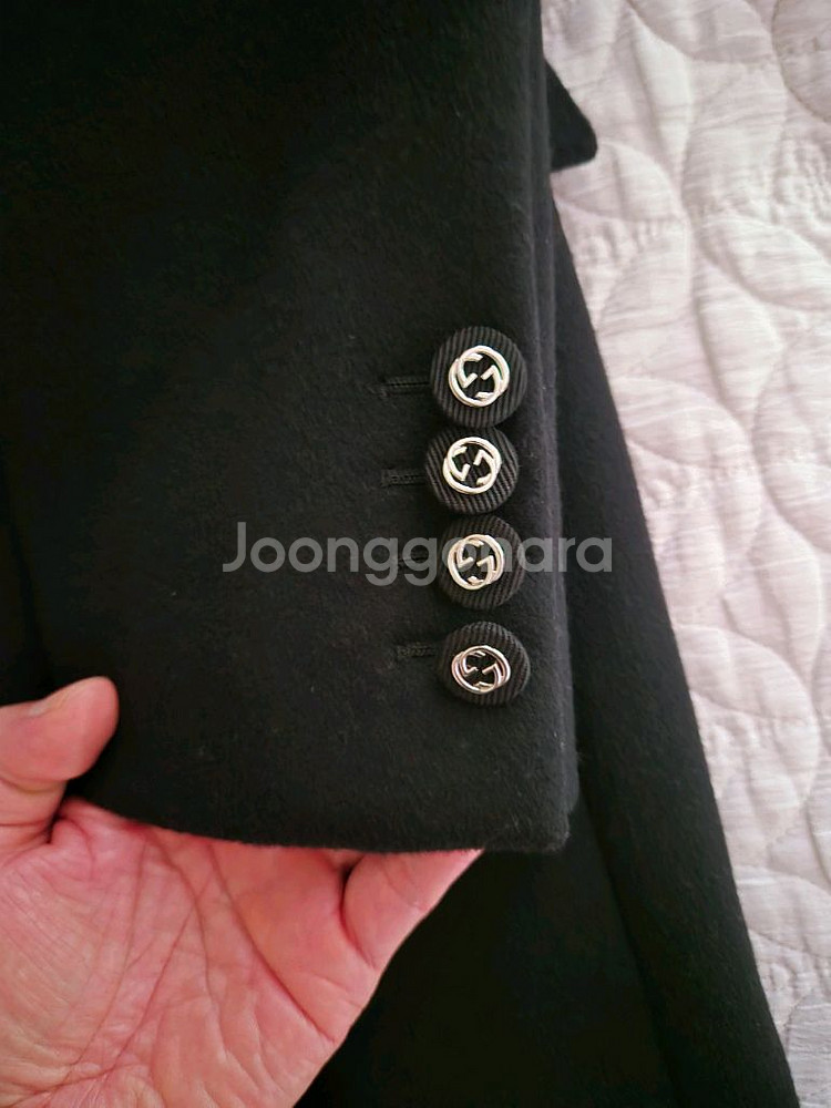 구찌 울 롱코트--5