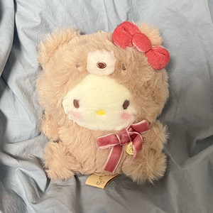 산리오 라떼쿠마 헬로키티 마스코트 인형 키링 키티 곰