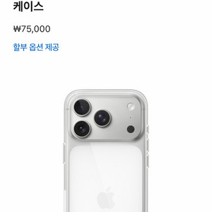 애플 정품 17프로 클리어 맥세이프 케이스