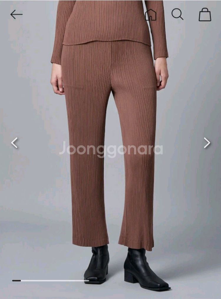 이세이미야케 해칭 팬츠 바지 리브스 브라운 새제품 1--1