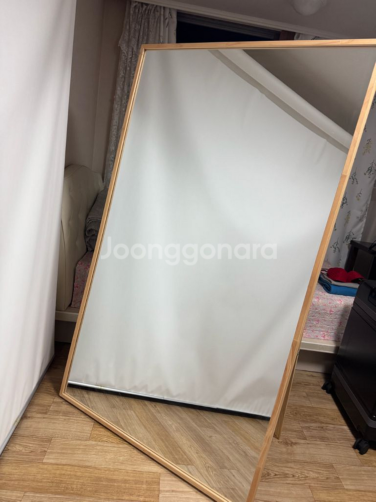 대형 원목프레임 스탠딩 전신거울--1