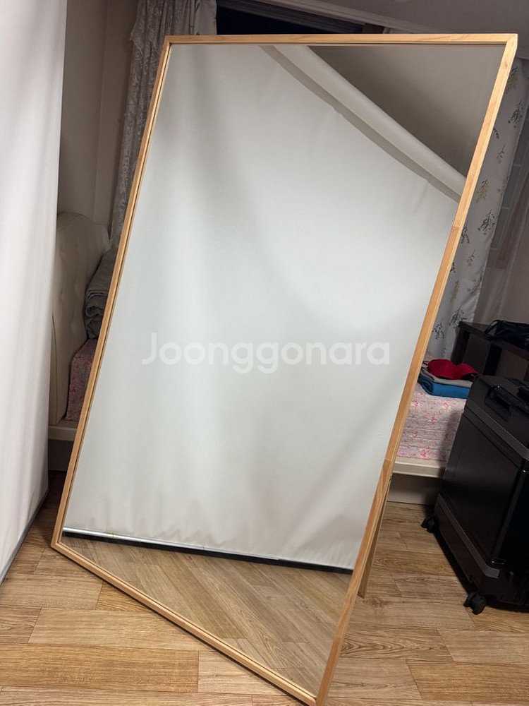 대형 원목프레임 스탠딩 전신거울--2