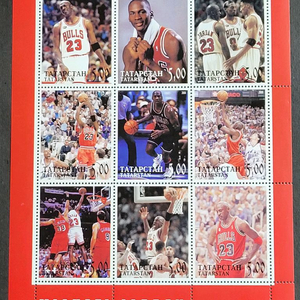 2005년 미국NBA농구계의 황제 마이클조던기념 우표 이미지