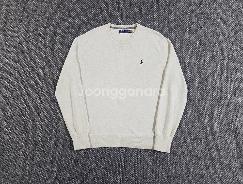 신형 QR 폴로 랄프로렌 코튼 크루넥 스웨터 니트--0