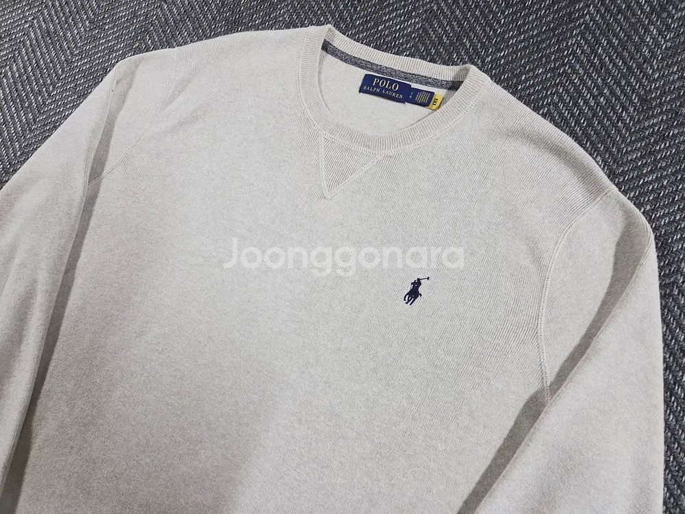 신형 QR 폴로 랄프로렌 코튼 크루넥 스웨터 니트--2