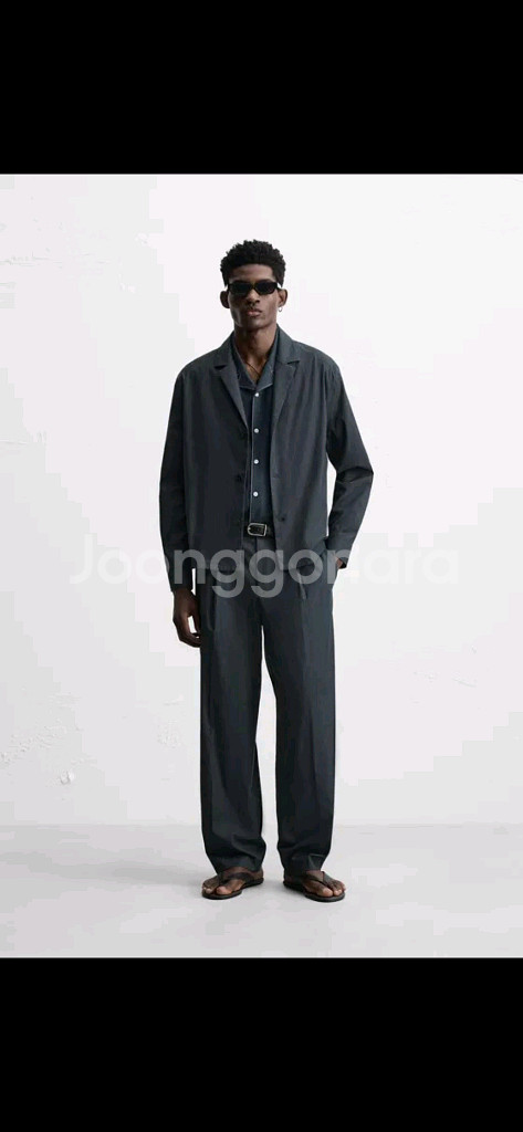 자라 턱 디테일 팬츠--5