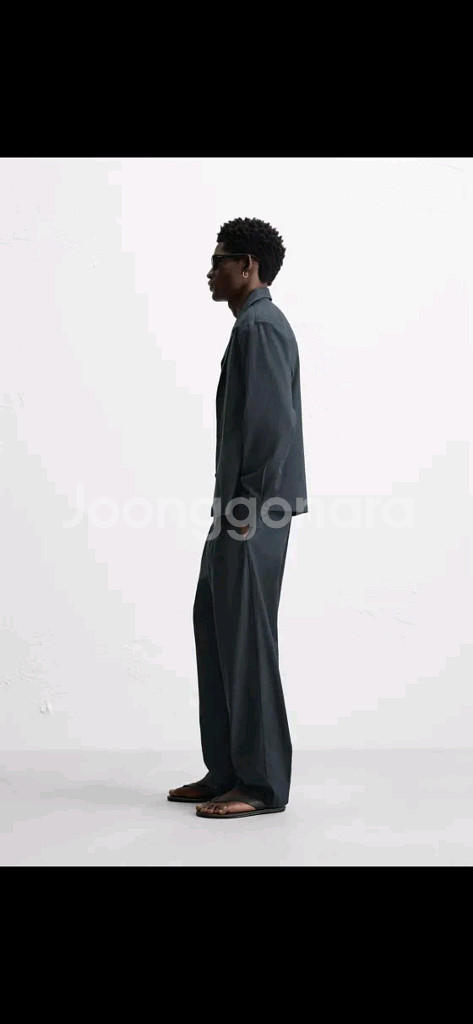 자라 턱 디테일 팬츠--7