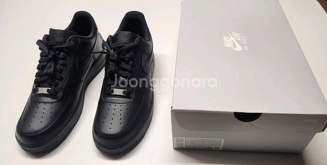 나이키 에어포스1 블랙 290mm--0