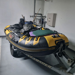 고무보트 베이직마린 330 하부 풀보강+머큐리 15마력