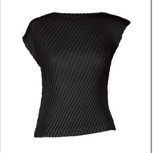 이세이미야케 린넨라이크 탑 블랙