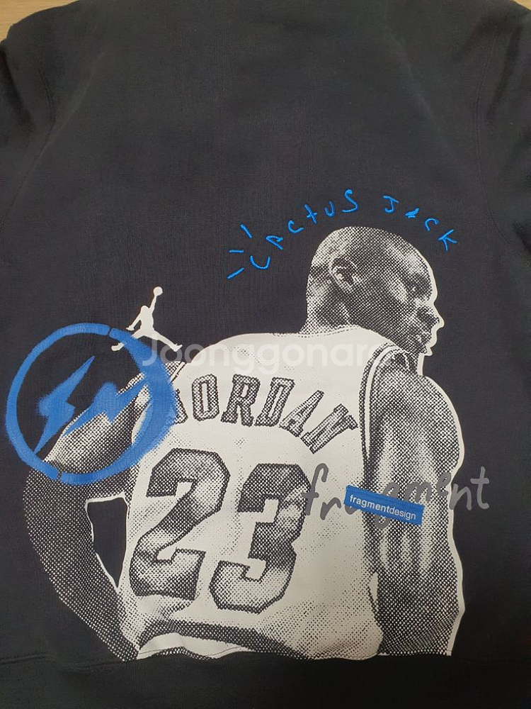 조던X트레비스스캇X프라그먼트 후드 블랙 해외xs(국내M--7