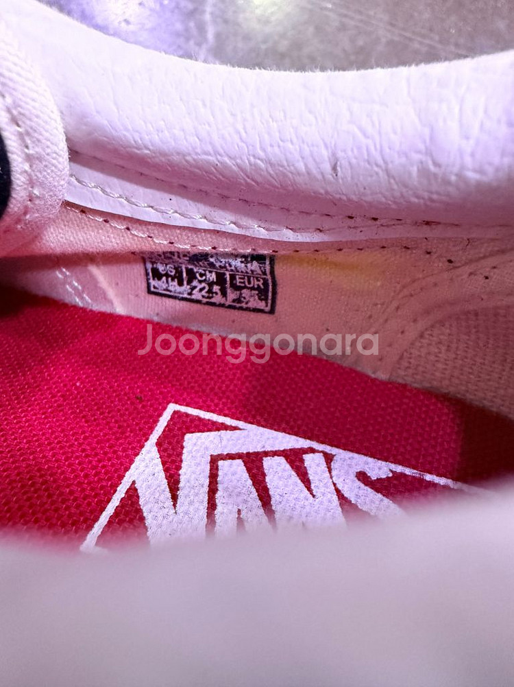 반스 올드스쿨 칠리레드 베이지 화이트 레드 신발 225--7