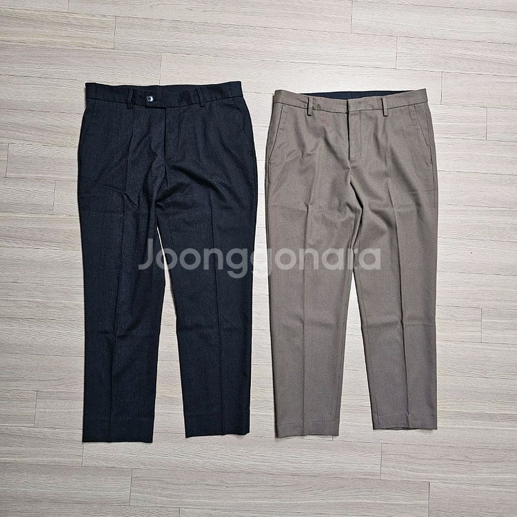34~35 지오다노 남자 겨울 슬랙스 정장 바지 브라운--0