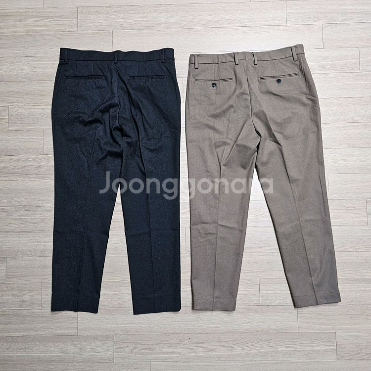 34~35 지오다노 남자 겨울 슬랙스 정장 바지 브라운--1
